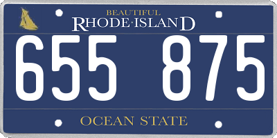 RI license plate 655875