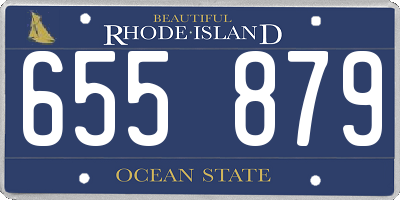 RI license plate 655879