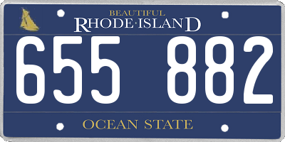 RI license plate 655882