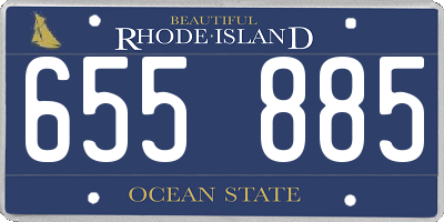 RI license plate 655885