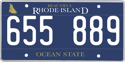 RI license plate 655889