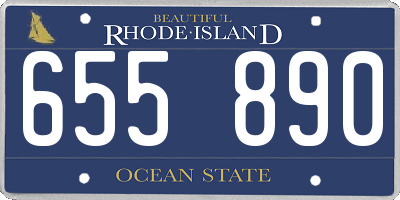 RI license plate 655890