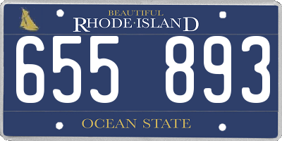 RI license plate 655893