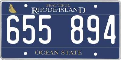 RI license plate 655894