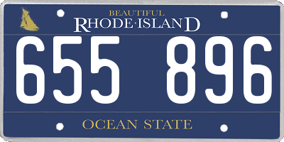 RI license plate 655896