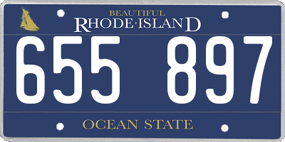 RI license plate 655897