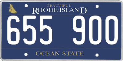RI license plate 655900