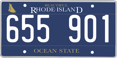 RI license plate 655901