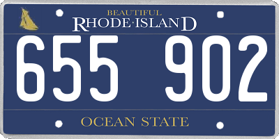 RI license plate 655902