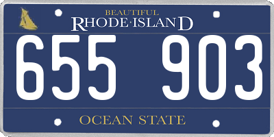 RI license plate 655903