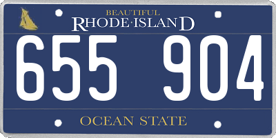 RI license plate 655904