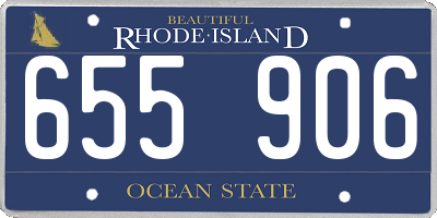 RI license plate 655906