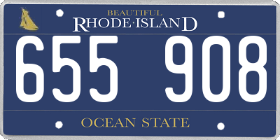 RI license plate 655908