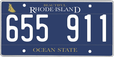 RI license plate 655911