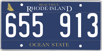 RI license plate 655913