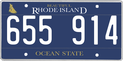 RI license plate 655914