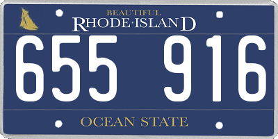 RI license plate 655916