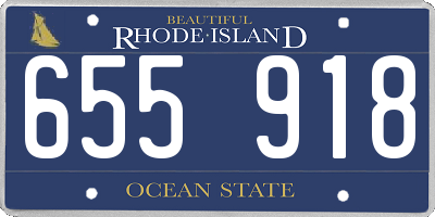 RI license plate 655918