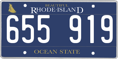 RI license plate 655919