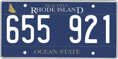 RI license plate 655921