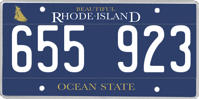 RI license plate 655923