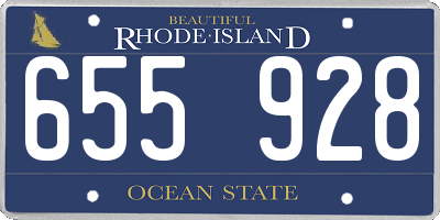 RI license plate 655928
