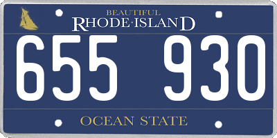 RI license plate 655930