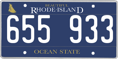 RI license plate 655933