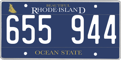 RI license plate 655944