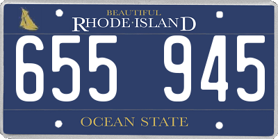 RI license plate 655945