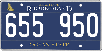 RI license plate 655950