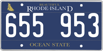 RI license plate 655953