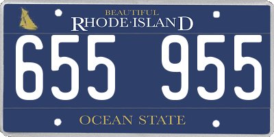 RI license plate 655955