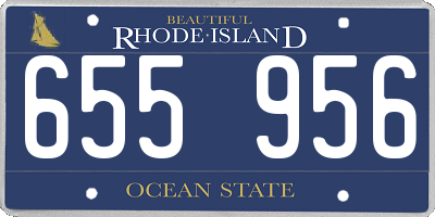 RI license plate 655956