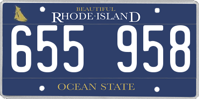RI license plate 655958