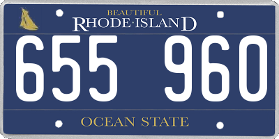 RI license plate 655960