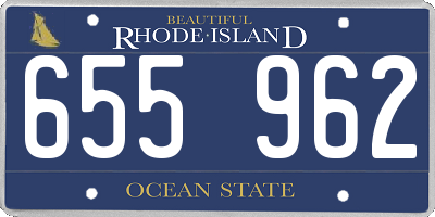 RI license plate 655962