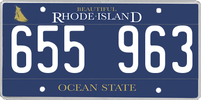 RI license plate 655963