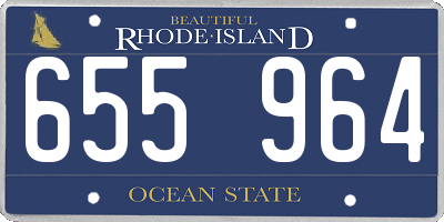 RI license plate 655964