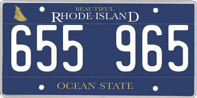 RI license plate 655965
