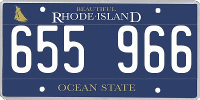 RI license plate 655966