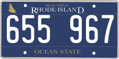 RI license plate 655967