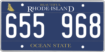 RI license plate 655968