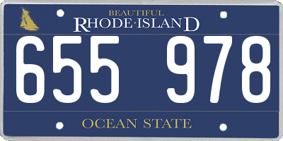 RI license plate 655978