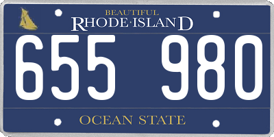 RI license plate 655980