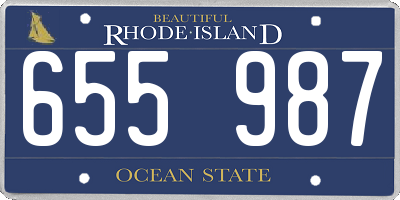 RI license plate 655987