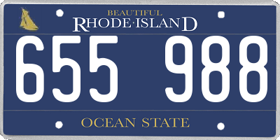 RI license plate 655988