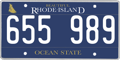 RI license plate 655989