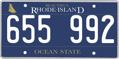 RI license plate 655992