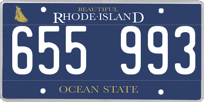 RI license plate 655993